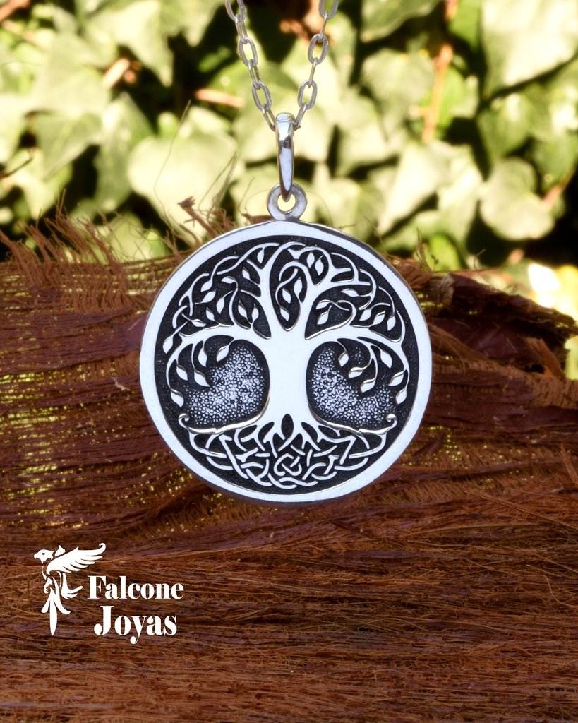 Medalla árbol de la vida celta mediano - Falcone Joyas