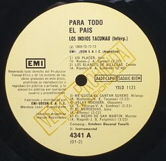 Vinilo Lp Los Indios Tacunau - Para Todo El Pais 1973 Arg en internet