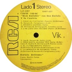 Vinilo Don Bartolo Y Su Cuarteto Bien Bailable Lp 1974 Arg