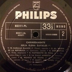 Vinilo Julia Elena Davalos Cariñosamente Lp Argentina - BAYIYO RECORDS