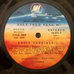 Vinilo Boris Gardiner Eres Todo Para Mi Lp Argentina 1987 en internet