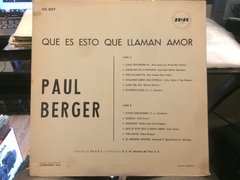 Vinlo Paul Berger Que Es Esto Que Llaman Amor Lp Argentina - comprar online