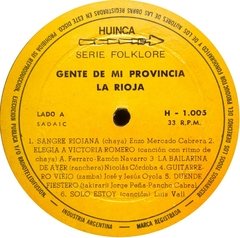 Vinilo Varios Gente De Mi Provincia La Rioja Lp Argentina