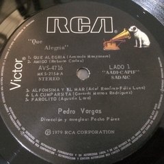 Vinilo Pedro Vargas Que Alegria Lp Argentina 1979 - BAYIYO RECORDS