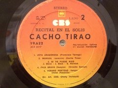 Vinilo Cacho Tirao Recital En El Solis Lp Uruguay 1976 - BAYIYO RECORDS