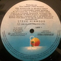 Vinilo Steve Winwood Back In The High Life Lp Argentina 1986