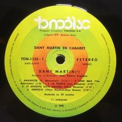 Vinilo Lp - Dany Martin - Dany Martin En Cabaret 1978 Arg - BAYIYO RECORDS