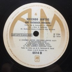 Vinilo Burt Bacharach Viviendo Juntos Lp Argentina 1974 - BAYIYO RECORDS