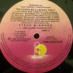 Vinilo Steve Winwood Back In The High Life Lp Argentina 1986 - comprar online