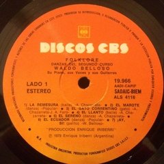 Vinilo Waldo Belloso Danzas Del Segundo Curso - Folklore Lp - BAYIYO RECORDS