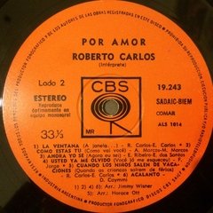 Vinilo Roberto Carlos Por Amor Lp Argentina 1972 En Portugue - BAYIYO RECORDS
