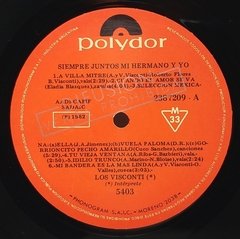 Vinilo Lp Los Visconti - Siempre Juntos Mi Hermano Y Yo 1982 - BAYIYO RECORDS