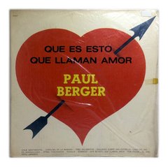 Vinlo Paul Berger Que Es Esto Que Llaman Amor Lp Argentina