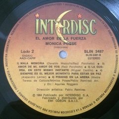Vinilo Monica Posse El Amor Es La Fuerza Lp Argentina 1984 - BAYIYO RECORDS