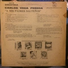 Vinilo Carlos Vega Pereda A Mis Padres Salteños Lp Arg 1976 - comprar online