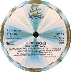 Vinilo Lionel Richie Can't Slow Down Lp 1983 Alemán