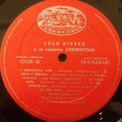 Vinilo Lulo Rivero Y Su Conjunto Correntino Lp Argentino - comprar online