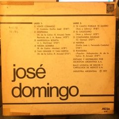 Vinilo Jose Domingo Jose Domingo Lp Argentina 1977 - comprar online