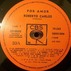 Vinilo Roberto Carlos Por Amor Lp Argentina 1972 En Portugue en internet