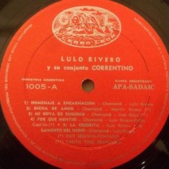 Vinilo Lulo Rivero Y Su Conjunto Correntino Lp Argentino