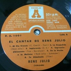 Vinilo Rene Julio El Cantar De Rene Julio Lp Argentina en internet