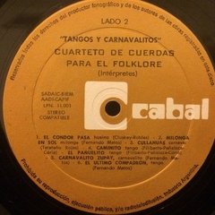 Cuarteto De Cuerdas Para El Carnavalito Tangos Y Carnavalito en internet