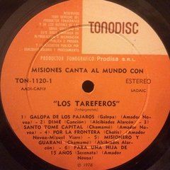 Vinilo Misiones Canta Al Mundo Con Los Tareferos Lp Arg 1976 en internet
