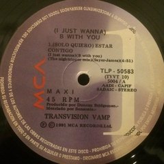 Vinilo Transvision Vamp I Just Wanna B With You Maxi Arg 91 en internet