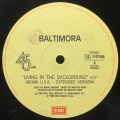 Vinilo Baltimora Living In The Background Maxi Italia 1986 - BAYIYO RECORDS