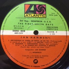 Vinilo Jan Hammer The First Seven Days Lp Argentina 1976 - BAYIYO RECORDS