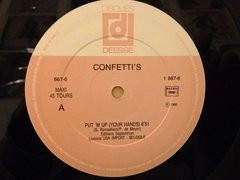 Vinilo Confetti's Put'm Up Your Hands Maxi Frances 1990 en internet