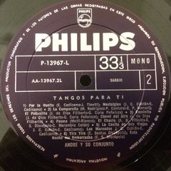 Vinilo Andre Y Su Conjunto Tangos Para Ti Lp Arg 1967 - BAYIYO RECORDS