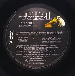 Vinilo Lp Manolo Galvan - Suspiros De Amante 1986 Argentina - tienda online