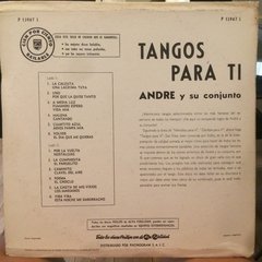 Vinilo Andre Y Su Conjunto Tangos Para Ti Lp Arg 1967 - comprar online