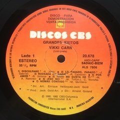 Vinilo Lp - Vikki Carr - Grandes Exitos 1982 Argentina - BAYIYO RECORDS