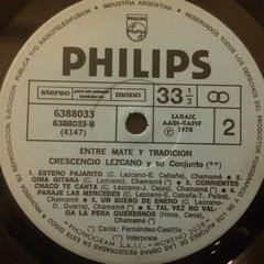 Vinilo Crescencio Lezcano Y Su Conj Entre Mate Y Tradicion - BAYIYO RECORDS