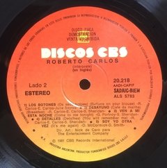 Vinilo Lp - Roberto Carlos - Canta En Ingles 1981 Argentina - tienda online