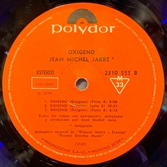 Jean Michel Jarre Oxigeno Argentina 1977 Bayiyo Records - comprar online