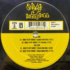 Vinilo Maxi Snoop Doggy Dogg - What's My Name? 1993 Uk - BAYIYO RECORDS