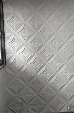 Forma 3d Gesso Floral 4d 40X40cm ABS 2mm Molde Para Gesso/Cimento/Concreto 3d IN675 - loja online