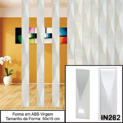 FORMA GESSO 3D EM ABS 2MM GESSO / CIMENTO 3D IN282 50X15CM