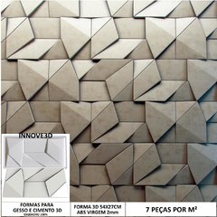 2 Forma 3d Escaleno 54X27cm ABS 2mm Molde Para Cimento/Concreto/Gesso IN288