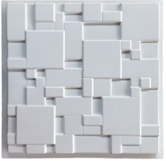 Forma Molde Gesso 3D Mosaico Liso 40x40cm em ABS Virgem 2mm IN311 - comprar online