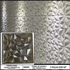 Forma Gesso 3d Prisma 38x38cm ABS 2mm Molde para gesso/cimento/concreto IN645 - comprar online