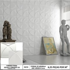 FORMA MOLDE PARA GESSO 3D WINDMIL 40X40CM EM ABS 2MM GESSO / CIMENTO 3D IN259