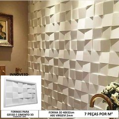 Forma Molde para gesso 3d Telhadinho 48x32cm em ABS Virgem Gesso/cimento 3d IN238