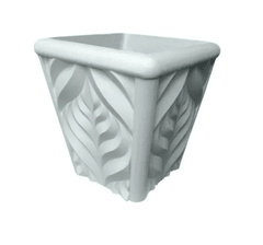 Forma 3d Mini Vaso Folha 24,5x20x14cm Abs Virgem Molde para gesso Ou Cimento IN638 - INNOVE3D