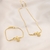 Collar Gold Doble Flower - tienda online