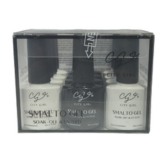 12 CITY GIRL ESMALTE SEMI 7ML(4NEGRA.4BLANCO Y 4VIALACTEA)