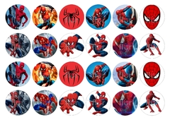 24 topper Spiderman Lámina Comestible